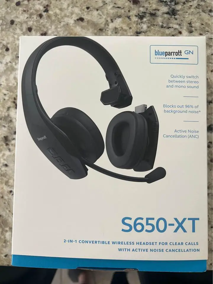BlueParrott B550-XT Voice-Controlled Bluetooth Headset in box