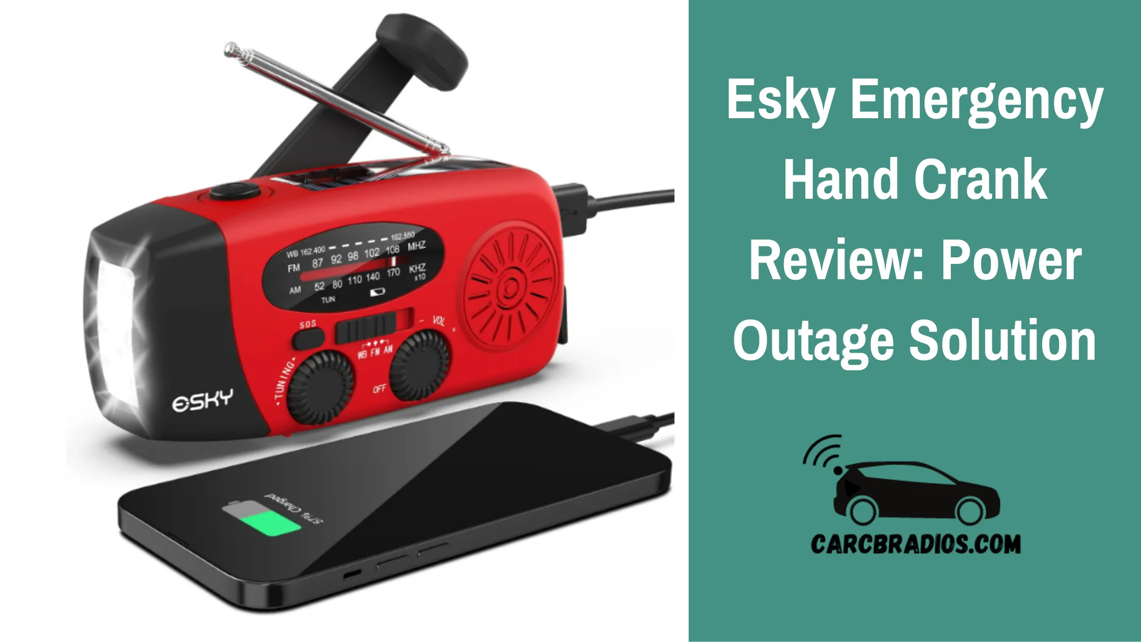 The Esky Emergency Hand Crank Radio is a portable device that offers AM/FM/NOAA radio channels and a built-in flashlight. It can be powered in three ways: by hand-cranking the dynamo, by solar power, or by USB charging. The radio also includes a 2000mAh power bank, which can be used to charge your phone or other devices in an emergency. But does this radio deliver on its promises? Let's find out.
