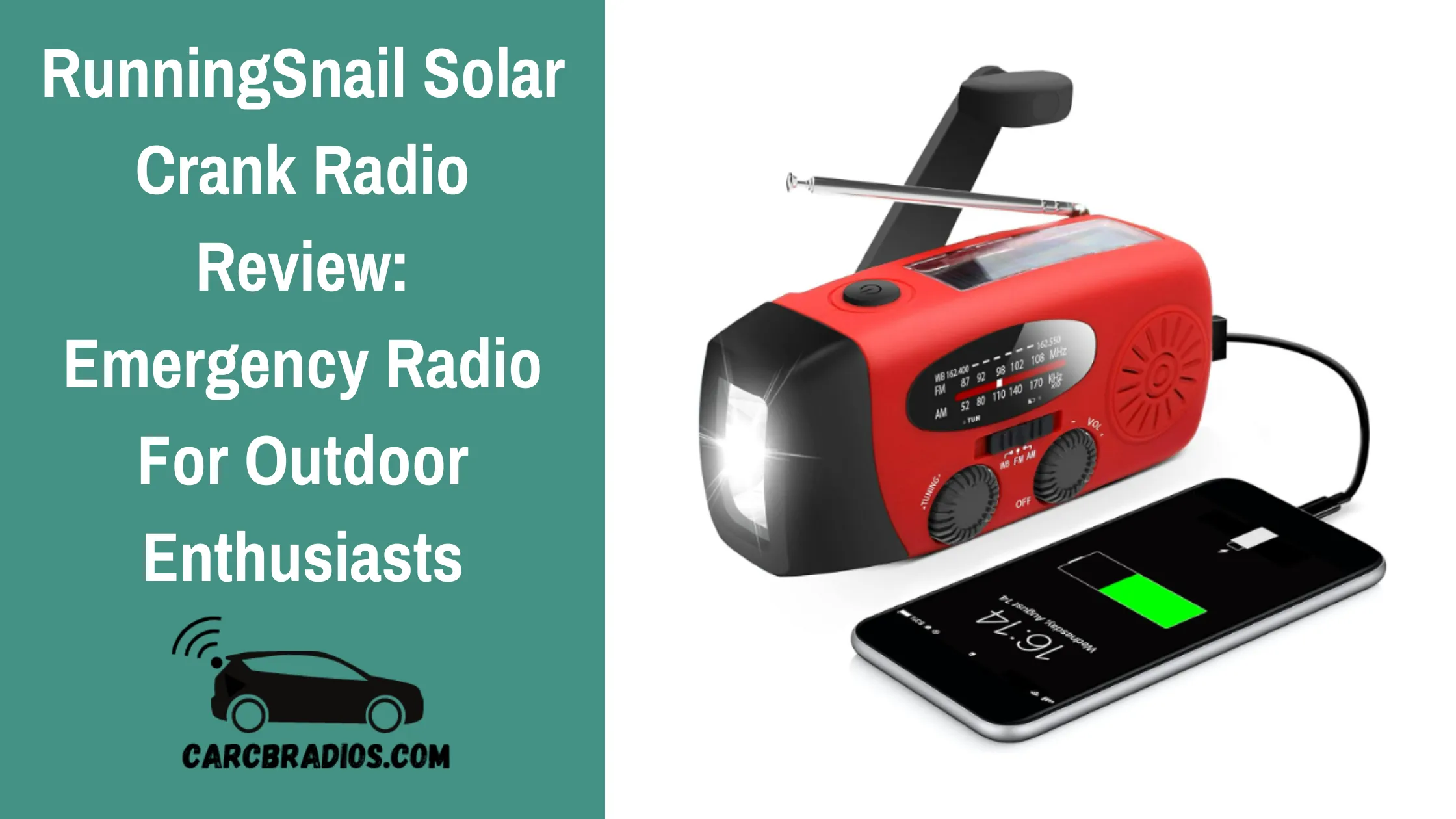 The RunningSnail Solar Crank Radio is a compact and lightweight device that measures 5.5 x 2.4 x 2.2 inches and weighs just 0.66 pounds. It features a rugged and durable design with a rubberized exterior that provides a secure grip and protects against drops and impacts. The radio offers a range of functions, including AM/FM radio, NOAA weather alerts, a 1W LED flashlight, and a 2000mAh power bank that can charge your phone or other USB devices.
