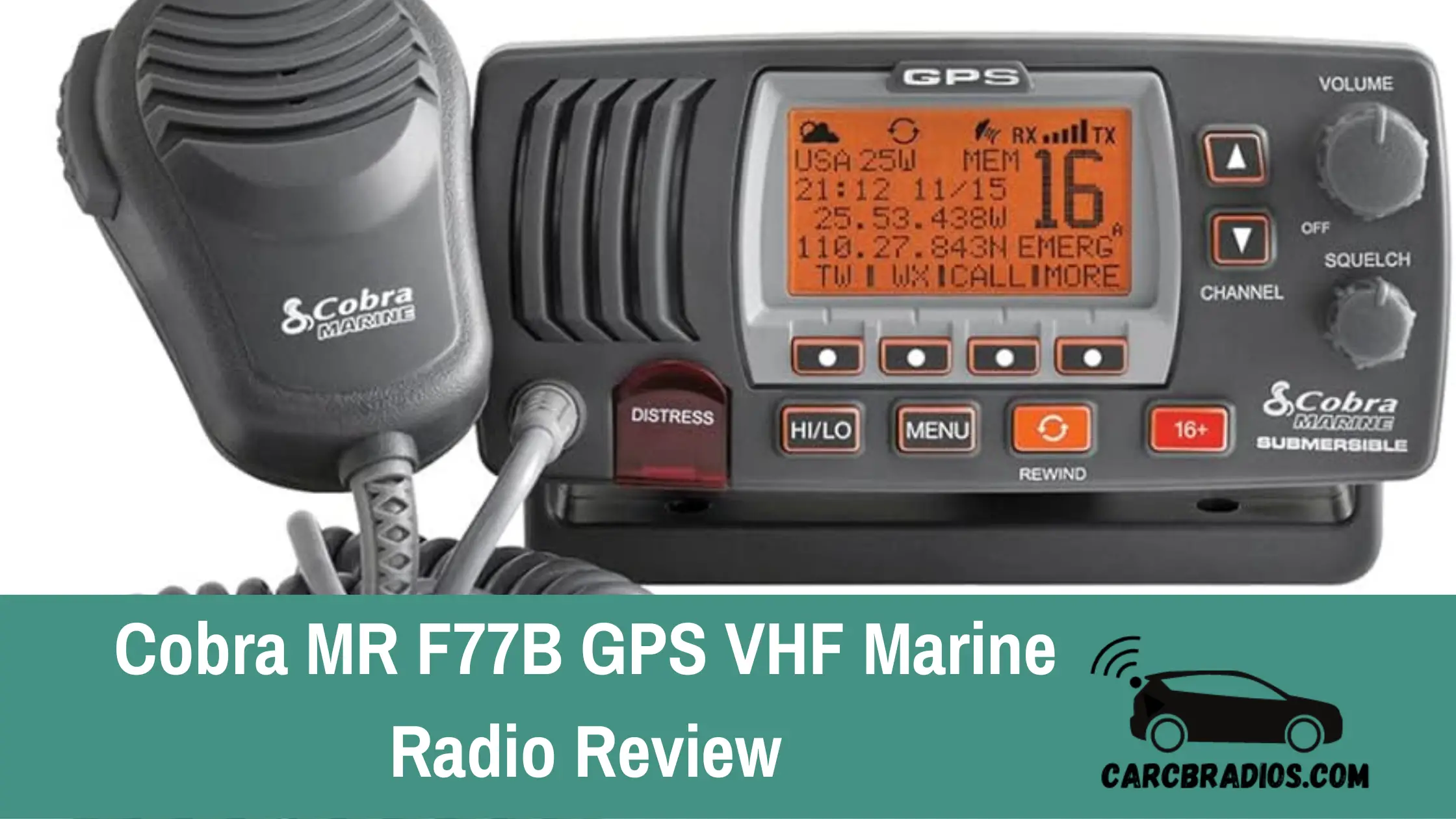 Cobra MR F77B GPS VHF Marine Radio